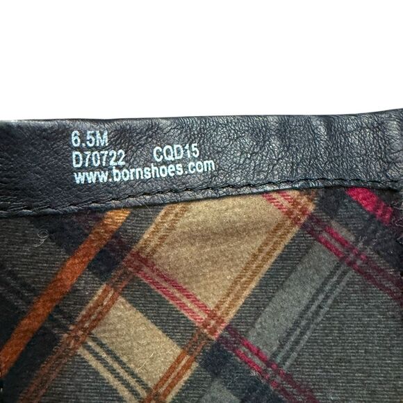 BORN Odom Leather Tall Riding Boots Gray Brown Distressed Buckle Strap Detail Wo - Picture 6 of 7